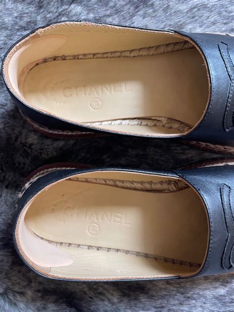 chanel bag black lambskin espadrilles flats|Chanel espadrilles black and tan.